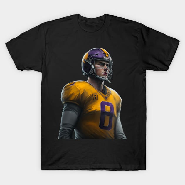 Joe Burrow artwork T-shirt and Accessories for football fans T-Shirt by MIRgallery